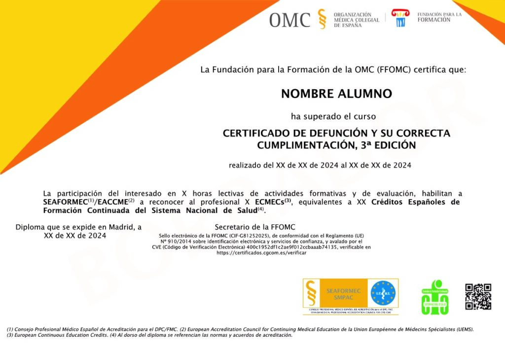 CERTIFICADO DE DEFUNCIÓN Y SU CORRECTA CUMPLIMENTACIÓN 2 3 1