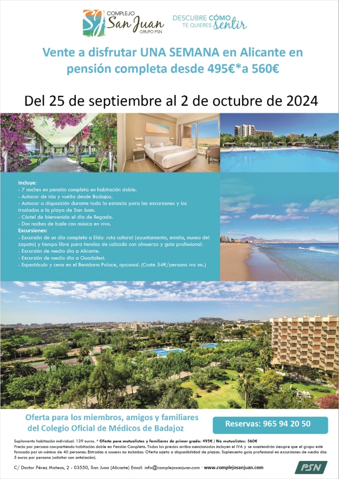 Información sobre estancia en el Complejo Residencial San Juan de Alicante
