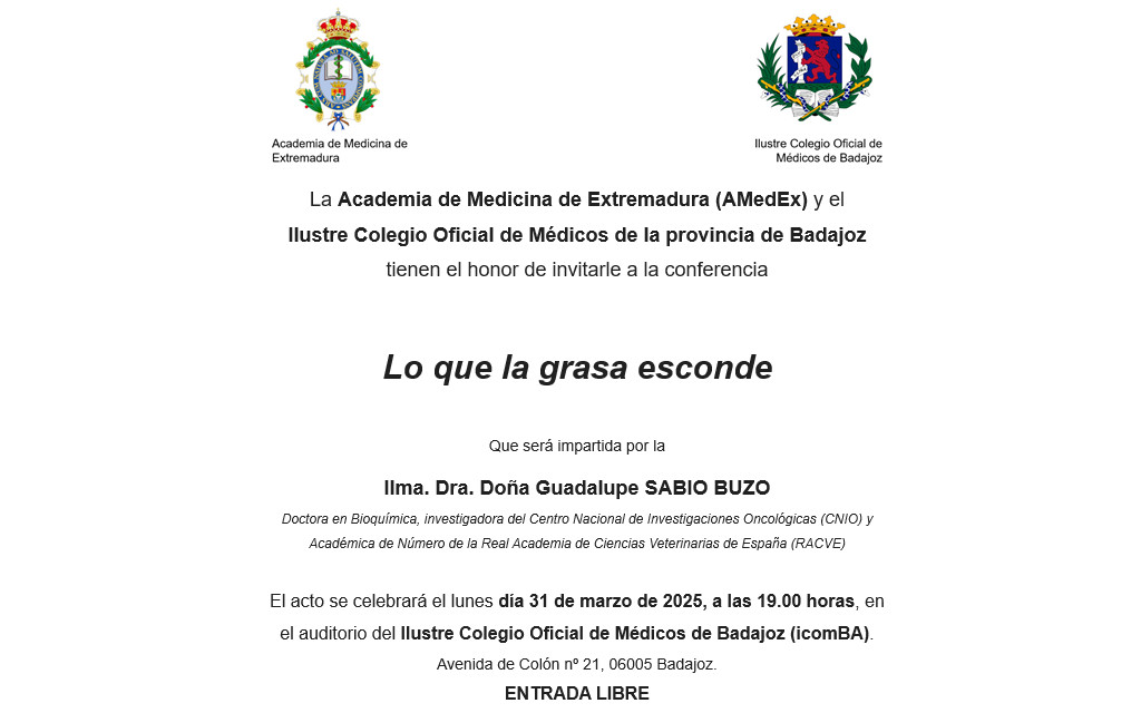 Conferencia AMEDEX: «Lo que la grasa esconde»