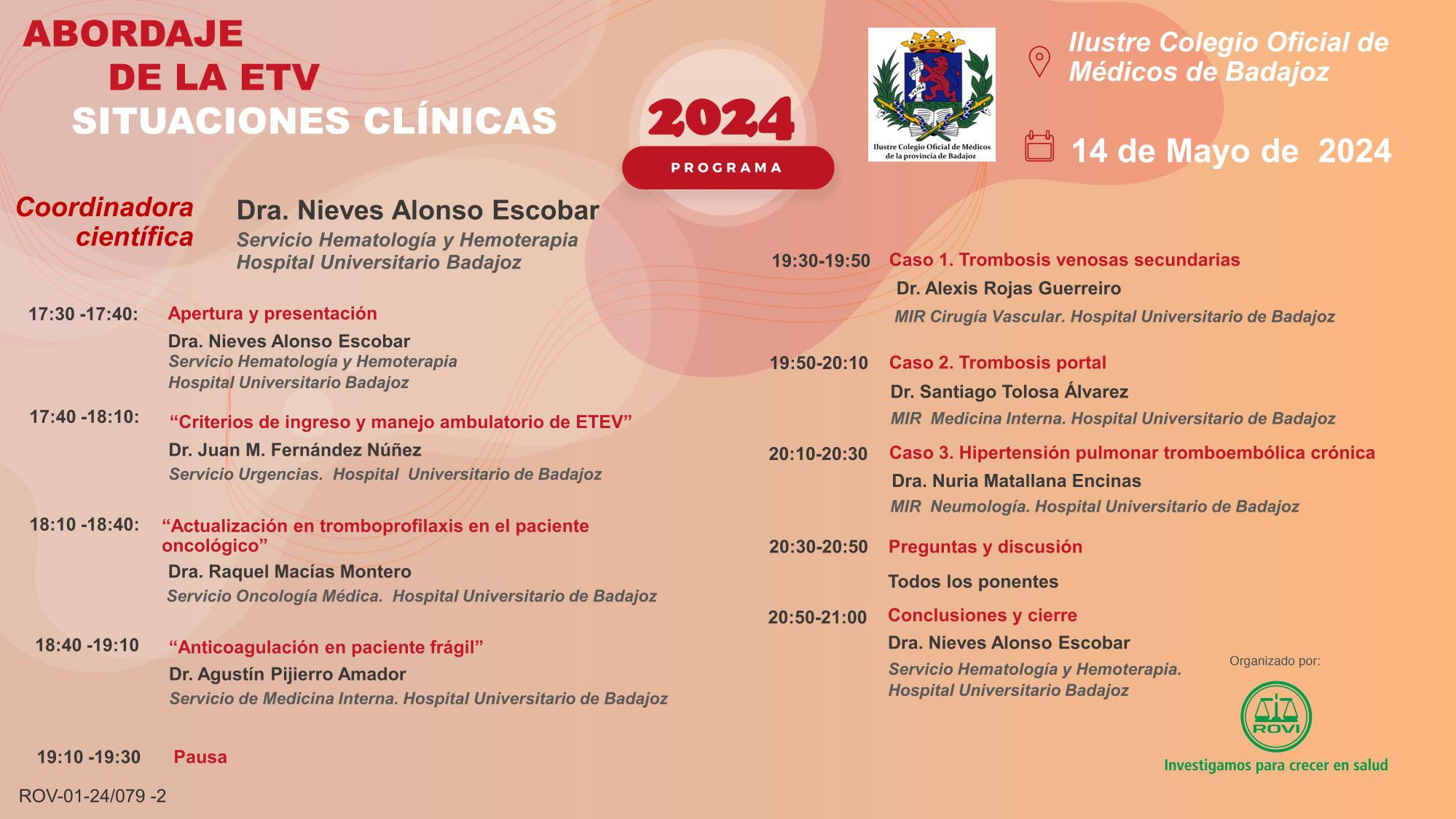 Abordaje de la ETV Situaciones clinicas 2024 Badajoz 005AC ok 1