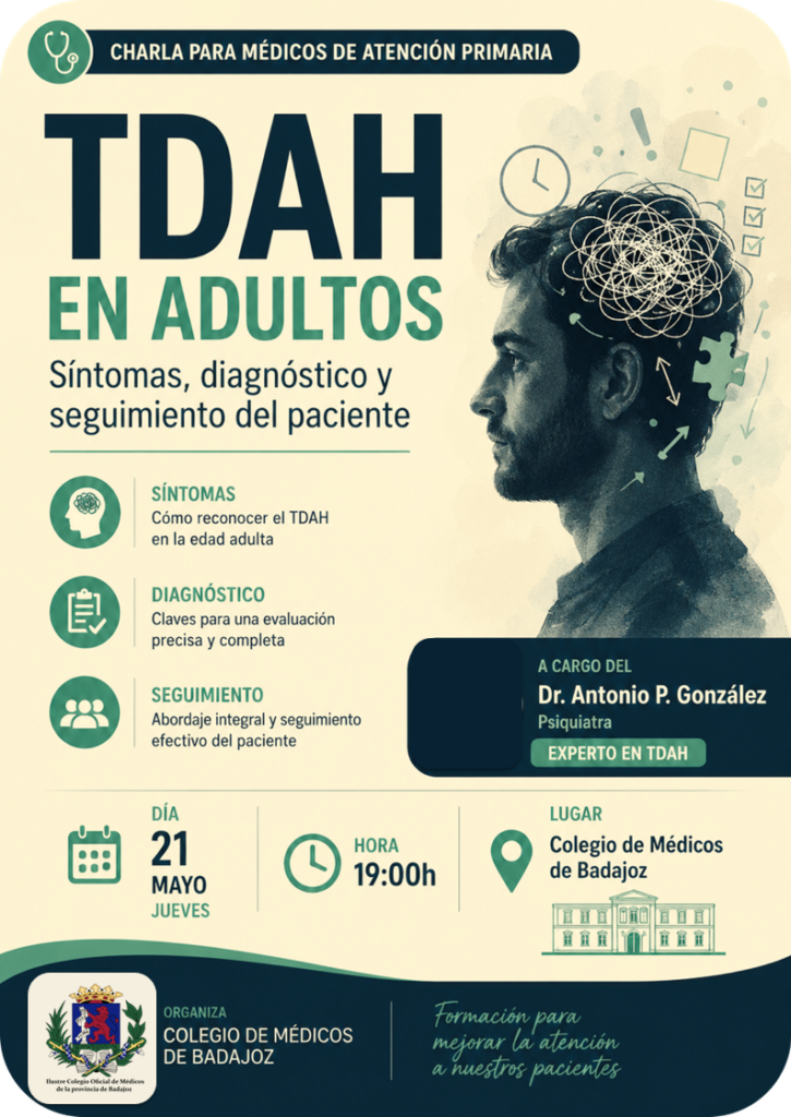 Cartel TDAH Adultos Badajoz con teams 1