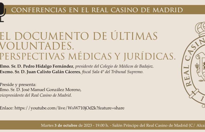 El presidente del icomBA, Dr. Pedro Hidalgo, ofrecerá una conferencia en el Real Casino de Madrid