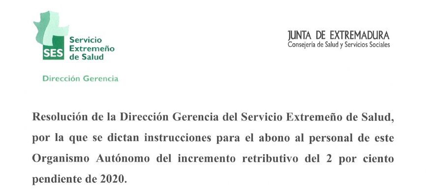 Resolución de la Dirección Gerencia del Servicio Extremeño de Salud