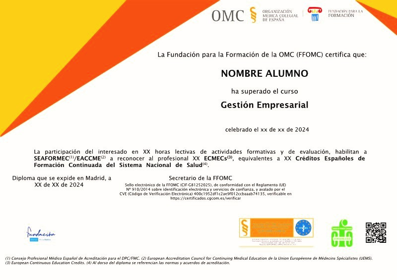 Curso de Gestión Empresarial 2 diploma